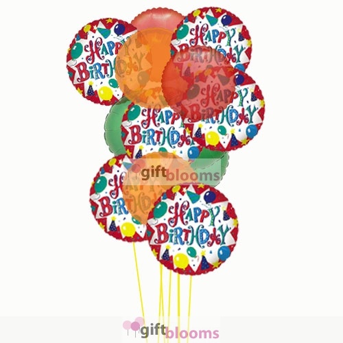 Cheerful happy birthday balloons - [2283]